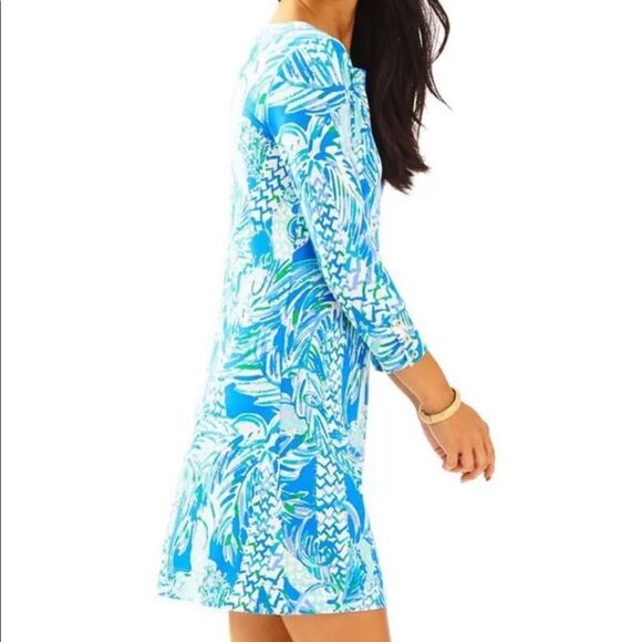 Lilly Pulitzer Sophie UPF 50 Canopy Chaos Print Jersey Tunic Shirt Dress - Picture 6 of 11